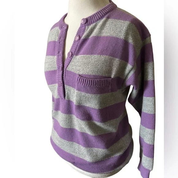 VINTAGE A’MILANO Striped Sweater Size M - Picture 2 of 8